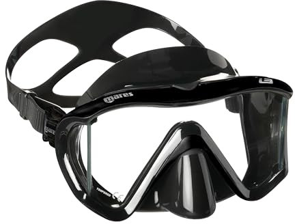 Mares I3 Sunshine, Maschera per Immersioni con Ampio Campo Visivo, Adulto, Taglia Unica, Nero