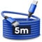 etguuds 5M Cable USB C a USB C Muy Largo, 60W/3A Cable USB Tipo C PD Carga Rápida Compatible con iPhone 16 15 Pro Galaxy S24 S23 S22 S21 Ultra (Azul)