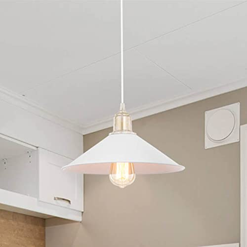 lux.pro Pendelleuchte Hinckley Hängelampe Weiß Bronze Antik Wohnzimmerlampe Retro 1 x E27 Küchenlampe hängend Industriedesign