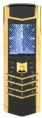 2G-GSM-Mobiltelefon für ältere Menschen, 1,5-Zoll-Smartphone-Handy, 5MP-Rückfahrkamera, Wiederaufladbar über USB, 1600mAh Große Kapazität, 2G-Dual-SIM (Schwarzes Gold)