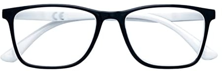 Zippo® -Lesebrille, hergestellt mit einem weichen Linienrahmen, ideal für Männer und Frauen, Diopter +1,50, schwarze, weiße Auktionen