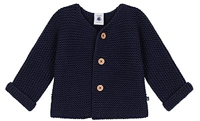 Petit Bateau Mixte Bébé A08bq Cardigan, Bleu Smoking, 12 Mois EU