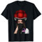 Juna Huu. Schwarzwald Tees - Cool Bollenhut Black Forest Damen T-Shirt, Schwarz, Kurzarm, S, Klassische Passform