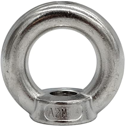 EZOTec - 1 Stück Ringmutter M10 ähnl. DIN 582 - Edelstahl V2A A2 -Ösenmutter Augen-Mutter (gegossen, poliert)
