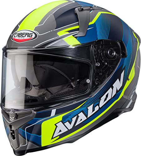 CABERG HELMET AVALON X OPTIC MATT GREY/BLUE/YELLOW FLUO L