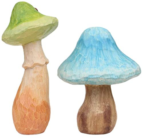 MFFIRE Groß Und Klein Pilz Gartenfigur Tierfigur Weihnachten Handwerk Pilz Dekoration Harz Kreativer Gartenhof Hof Teich Deko