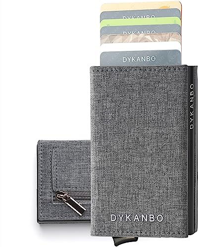 DYKANBO Wallets for Men - Geldbörsen, Ausweis- & Kartenhüllen für Herren - Slim Wallet Herren Portemonnaie Leder - Kartenetui mit Münzfach - Slim Card Holder Wallet for Men - Kartenetui RFID Schutz