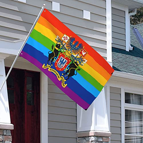 Garten Flaggen Wappen Der Azoren-Inseln Garten Fahnen Lichtbeständige Yard-Flaggen Durable Feiertage Flags Für Drinnen Garten Feiertage 90x150 cm