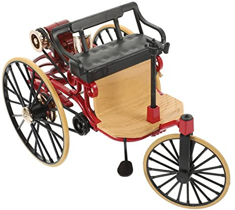 Toyvian Oldtimer-Modell Puppenhaus-Dreirad Fahrradskulptur Fahrzeuge Im Maßstab 1:12 Fahrradfiguren 1 Fahrrad Im Maßstab 12 Puppenhaus Miniatur Fahrrad Mini-Dreirad Wagen Büro Legierung