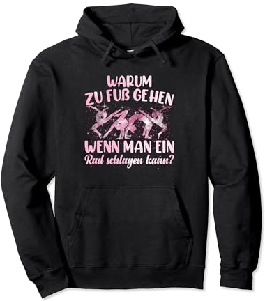 Mädchen Turnerin Turnen Gymnastik Geräteturnen Spruch Pullover Hoodie