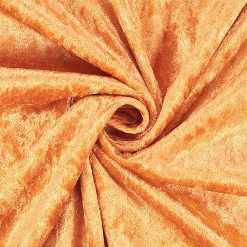 Pannesamt Stoff glänzend, uni orange (Länge am Stück: ab 50cm / Breite: 150cm)