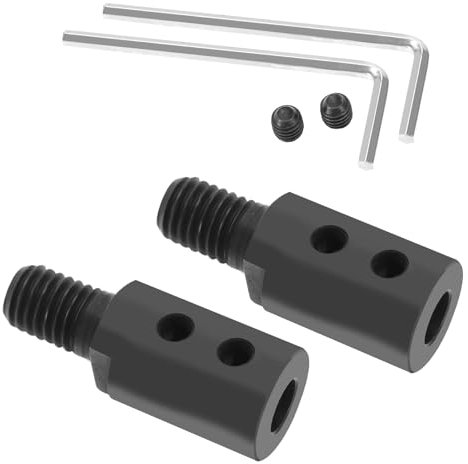 eMagTech 2pcs M10 6mm Angle Grinder Saw Blade Sleeve Connecting Rod Metal Motor Coupling Adapter for Grinder Angle Grinder Connection Tool Black