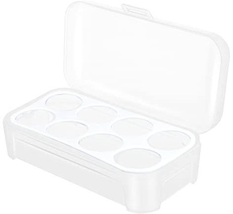 Operitacx Eier Aufbewahrungsbox Für Kühlschrank Tragbarer Eierbehälter Für Camping Und Picknick Eier Organizer Mit Klarem Design Platzsparende Eierlagerung Weiß