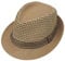 NICEYEA Straw Trilby Hats for Men Women Mesh Fedora Hats Short Brim Jazz Gentleman Summer Panama Hat Beach Sun Cap Khaki