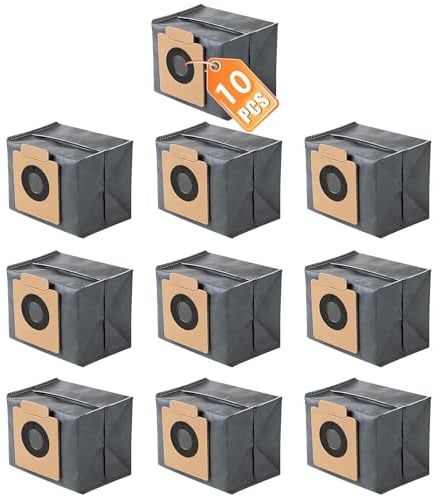 AIFIZO 10 Pack X10 pro Omni Dust Bags Replacement for Eufy Clean X8 Pro/X10 Pro Omni Robot Vacuum Self Empty Station, Replacement Dust Bags Accessories Part