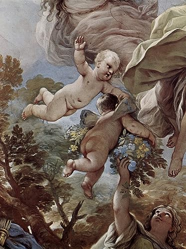 XSBPDPII Klassisches Ölgemälde Wand-Kunst Bild Leinwandk unstwerk Fresken in der Galerie des Palazzo Medici Riccardi in Florenz von berühmten Künstlern Posterdrucke für Wohnkultur 60x90cm