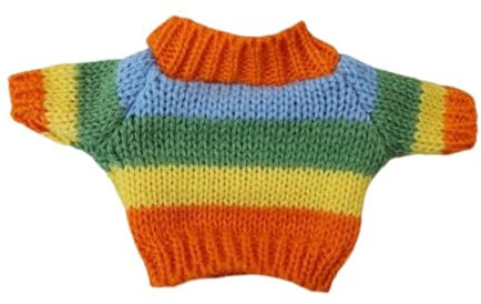 Fenteer Puppenkleidung für Mädchen, Puppenpullover, Regenbogenpullover