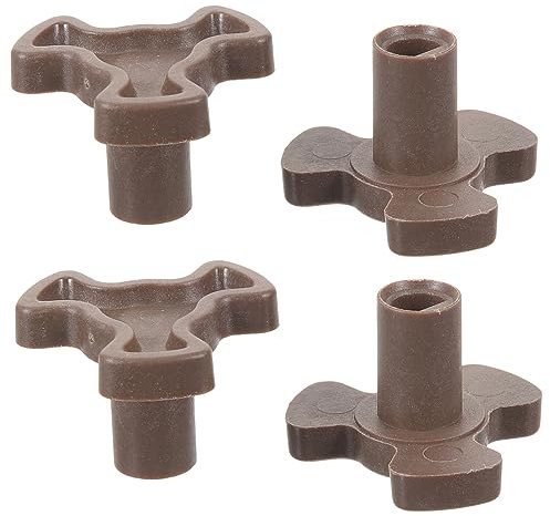 KICHOUSE 4pcs Microwave Turntable Coupler Plastic Tray Drive Coupling Shaft for Rotating Turntable Serving Tray Microwave Oven