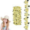JOZMMZEOOA 5 Yards/4.57 Meter Spitzenband,Blumen Borten und Bänder Nähen Bordüre Stoff Spitzenborte Blumen Selbstklebende Bordüre,für Bänder Basteln Deko Adventskranz Geschenkpapier Hochzeit (Gelb)