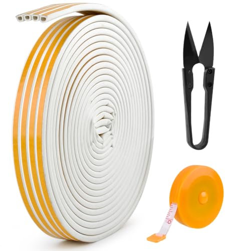 YOPEUC Guarnizioni Finestre Porte 30m / 98.4ft, Guarnizione Adesiva Guarnizione Adesiva Impermeabile, Antispifferi Per Finestre Guarnizioni Per Porte e Finestre Striscia Di Tenuta In Gommas