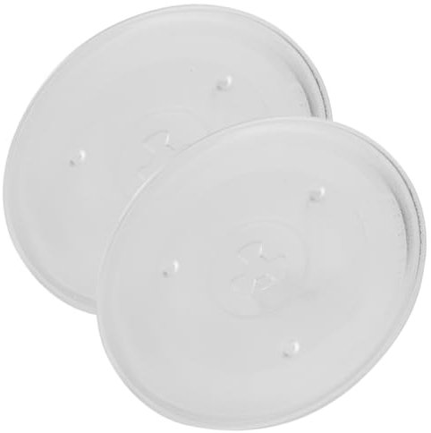 PEPLAYTAL 2piezas Plato De Vidrio Para Microondas Reemplazo De Bandeja De Microondas Accesorio Práctico