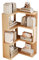 JFOZDM 3-Tier Corner Bookcase, Wood Bookshelf, Corner Shelf Unit, Freestanding Storage Unit, Space-saving, L-Shaped Shelving Unit for Living Room, Bedroom, Hallway, Home Office, Easy to Assemble