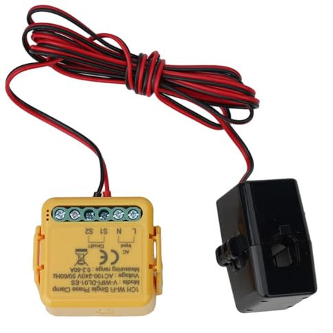 Per Tuya per Smart WiFi Power Monitor, dispositivo di monitoraggio del consumo energetico 80A con notifiche e compatibilità con controllo vocale (A)