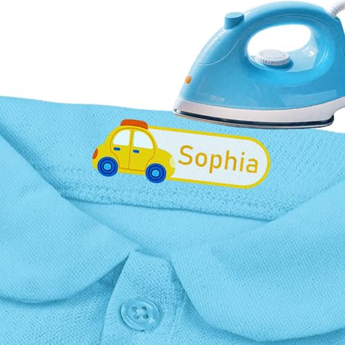 Personalised Iron on Name Labels for Clothes Kids, School Uniform Name Tags Stickers Clothing Clothes Waterproof Labels for Care Homes Kids' School Uniforms, Baby Clothing
