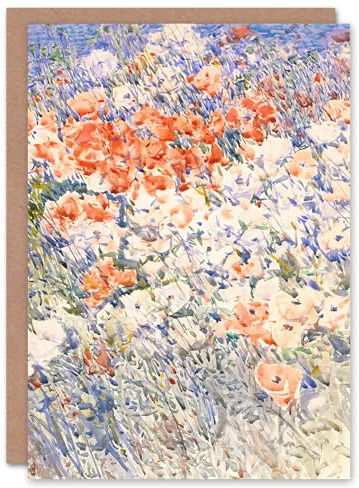Artery8 Childe Hassam Art Card The Island Garden Spring Flowers