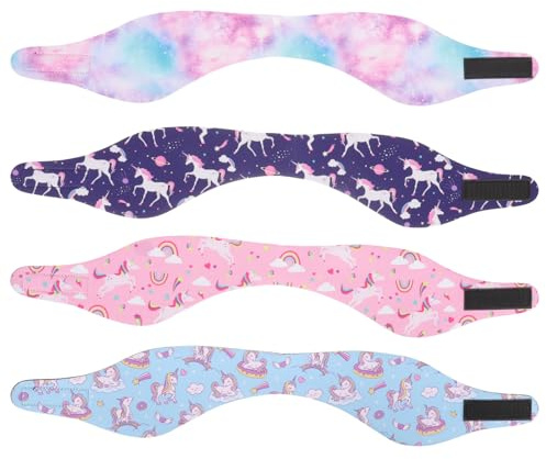 ifundom 4 Stück-pack Verstellbare Schwimmhaarband Ohrschutz aus Wasserdichtem Sbr Material für Schwimmen und Kajakfahren in Sommerlicher Sommeratmosphäre