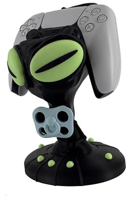 Generisch Controller Ständer für 1 Controller für PS5 oder Xbox Alien mit Schnuller – Glow in the Dark – Gaming Setup Deko – Headset & Gamepad Holder Alien Pacifier