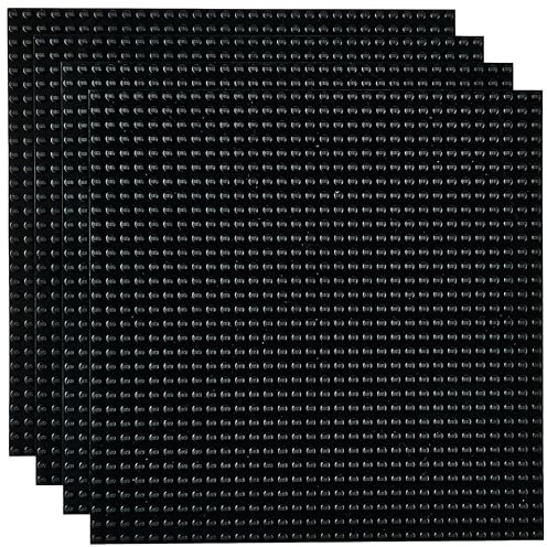 Strictly Briks - Bauplatten - 100% kompatibel mit Allen führenden Marken - Zum Bauen von Türmen, Tischen & mehr - 10 x 10“ (25,4 x 25,4 cm) - 4 Stück - Schwarz
