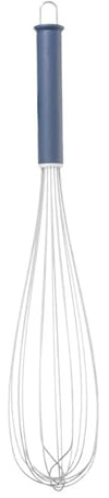 HENDI Schneebesen, Rührbesen, Ballonschneebesen, 8 dicke Drähte, Polypropylen Griff mit Aufhängeöse, Geschirrspülmaschinengeeignet, 450mm, Edelstahl