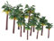 TOYMYTOY Palm Baum Modell Layout Regenwald Kunststoff Palme 12 Stücke Diorama Landschaft (die Farbe der Wurzel ist zufällig)