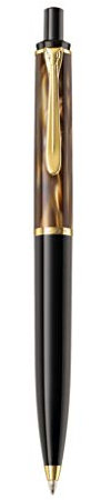 Pelikan Kugelschreiber Classic 200, Braun-Marmoriert, hochwertiger Druckkugelschreiber im Geschenk-Etui, 808972