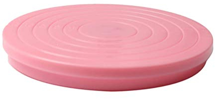 BESTonZON Tortenständer drehbare kuchenplatte Kunststoff Kuchen Drehteller (Rosa)