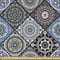 ABAKUHAUS marokkanisch Stoff als Meterware, Antikes kulturelles Volk, Qualitäts Stoff Dekorativer Polster Heimtextilienstoff, 2M (148x200cm), Schwarz Blau