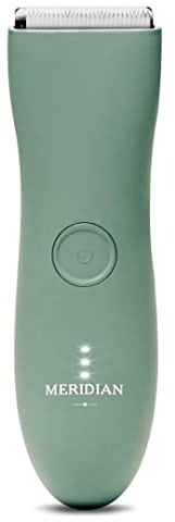MERIDIAN Sage Original Intimrasierer Mann, Bodygroom Herren, Körperhaartrimmer, Body Trimmer Herren, Schamhaar Rasierer Männer, Elektrischer Trimmer, Nass Trocken Groomer Grün Pflege Set Männer