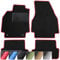 moto-MOLTICO Fußmatten Auto - Velours Autoteppiche passend für Nissan Note II (2012-2016) - 4-teiliges Set - Schwarze Automatten mit Roten Ziernähten