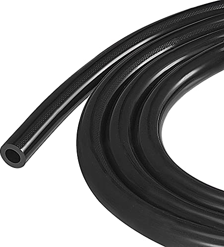 sourcing map Vacuum Silicone Tubing 8mm ID 14mm OD 3mm Wall Thick Tube Hose for Engine 1.5m Black