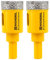 Dry Diamond Core Drill Bit,HIGHDRIL 2pcs Diameter 25mm 1 with Triangle Shank Vacuum Brazed Hole Saw for Concrete Granite Marble Glass Porcelain Tile Masonry Brick