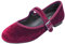 Feversole Women's Soft Cushion Extra Padded Mary Jane Scarpe Basse Classiche da Donna Décolleté Eleganti Mary Jane con Fibbia Morbida Scarpe da Ballo per Balletto per Donna Velvet Rosso 39 EU
