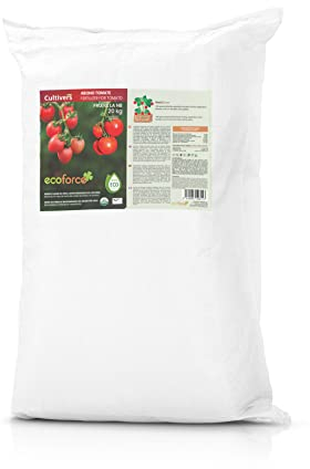 CULTIVERS Abono Tomates Ecológico de 20 kg. Fertilizante de Origen 100% Orgánico y Natural Microgranulado. Mejora la Productividad tus tomateras