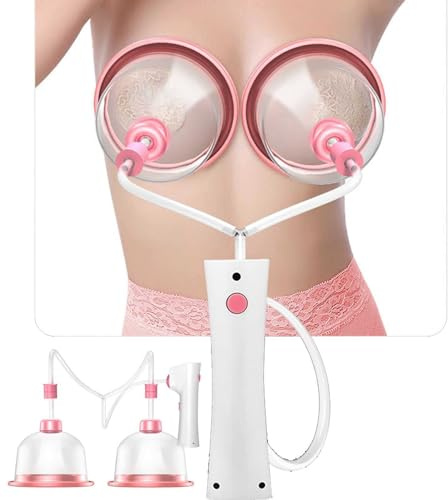 Electric Breast Enlargement Device, Female Chest Care Tool Accessories,double Cup Electric Breast Massager for Female for Breast Dysplasia, Flat Breasts, Sagging Breasts
