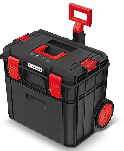 Kistenberg Werkzeugtrolley Werkzeugkoffer Werkzeugkasten Werkzeugkoffer Rollende Werkstatt (inklusive Schublade, Werkzeughalter, Träger, Metallscharniere, X-Block Pro, 546 x 380 x 510 mm)