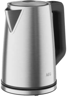AEG Bouilloire K5-1-6ST Deli 5/2400 W / 5 niveaux de température réglables / 1,7 l/arrêt automatique de sécurité 3 fois/fonction anti-goutte/ouverture du couvercle à une main/acier