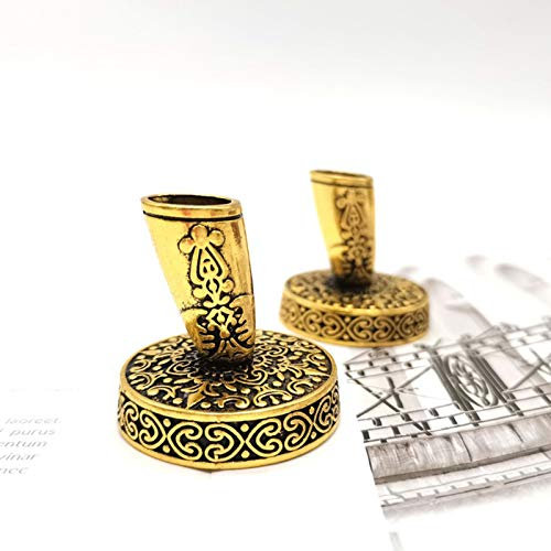 Tuzsocr Stiftehalter aus Metall, Stiftehalter, runder Metalleinsatz, Vintage-Stiftehalter, Federkiel, Dip-Stifthalter, Schreibtisch-Bleistiftständer für Zuhause, Büro, Hotel (Gold)