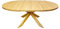 NORDICSTORY Ausziehbarer runder Esstisch mit gekreuzten Beinen HOLGER, Massivholz Eiche, modernes nordisches oder skandinavisches Design für Wohnzimmer, 4-10 Personen, (140-190 x 140 x 76 cm, Eiche