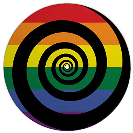 Next Ferry - Slipmat - Spirale regenbogen - Plattenspieler Matte aus Filz - Slipmats für Dj's - Plattentellerauflage für alle Plattenspieler Turntables - gedruckt in Deutschland