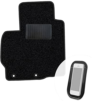 moto-MOLTICO Fahrer Fußmatte Auto Velours Fahrerseite Autoteppiche Schwarz Fahrermatte 1-teilig passend für Mitsubishi ASX 2010-2022